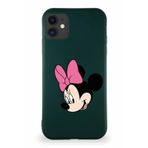 Printify Apple Iphone 11 Soft Premier Kapak Minnie Mouse-B Tasarımlı Silikon Kılıf - Yeşil