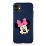 PrintiFy Apple iPhone 11 Soft Premier Kapak Minnie Mouse-c Tasarımlı Silikon Kılıf - Lacivert