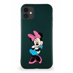 PrintiFy Apple iPhone 11 Soft Premier Kapak Minnie Mouse-d Tasarımlı Silikon Kılıf - Yeşil