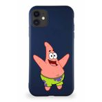 PrintiFy Apple Iphone 11 Soft Premier Kapak Patrick Yıldız Tasarımlı Silikon Kılıf - Lacivert