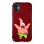 Printify Apple Iphone 11 Soft Premier Kapak Patrick Yıldız Tasarımlı Silikon Kılıf - Mürdüm