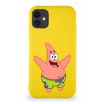 Printify Apple Iphone 11 Soft Premier Kapak Patrick Yıldız Tasarımlı Silikon Kılıf - Sarı