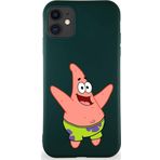 Printify Apple Iphone 11 Soft Premier Kapak Patrick Yıldız Tasarımlı Silikon Kılıf - Yeşil
