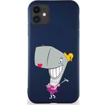 Printify Apple Iphone 11 Soft Premier Kapak Pearl Yengeç Tasarımlı Silikon Kılıf - Lacivert