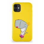 Printify Apple Iphone 11 Soft Premier Kapak Pearl Yengeç Tasarımlı Silikon Kılıf - Sarı