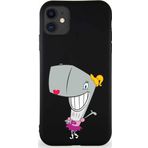 Printify Apple Iphone 11 Soft Premier Kapak Pearl Yengeç Tasarımlı Silikon Kılıf - Siyah