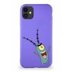 Printify Apple Iphone 11 Soft Premier Kapak Plankton Tasarımlı Silikon Kılıf - Mor