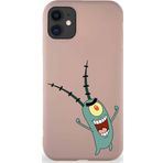 Printify Apple Iphone 11 Soft Premier Kapak Plankton Tasarımlı Silikon Kılıf - Pudra