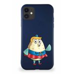 Printify Apple Iphone 11 Soft Premier Kapak Puff Tasarımlı Silikon Kılıf - Lacivert
