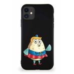 Printify Apple Iphone 11 Soft Premier Kapak Puff Tasarımlı Silikon Kılıf - Siyah