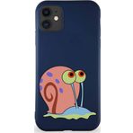 Printify Apple Iphone 11 Soft Premier Kapak Salyangoz Gary Tasarımlı Silikon Kılıf - Lacivert