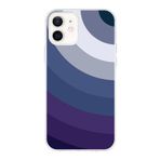 PrintiFy Apple iPhone 12 ile Uyumlu Kapak Renk Cümbüşü E Tasarımlı 1mm Fit Şeffaf Silikon Kılıf Mavi