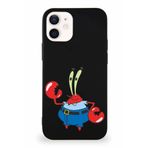 Printify Apple Iphone 12 Mini Soft Premier Kapak Bay Yengeç Tasarımlı Silikon Kılıf - Siyah