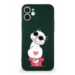 Printify Apple Iphone 12 Mini Soft Premier Kapak Coolcat Tasarımlı Silikon Kılıf - Yeşil