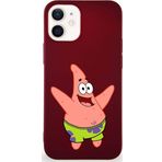 Printify Apple Iphone 12 Mini Soft Premier Kapak Patrick Yıldız Tasarımlı Silikon Kılıf - Mürdüm