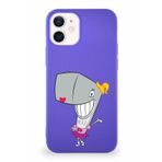 Printify Apple Iphone 12 Mini Soft Premier Kapak Pearl Yengeç Tasarımlı Silikon Kılıf - Mor
