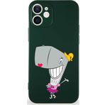 Printify Apple Iphone 12 Mini Soft Premier Kapak Pearl Yengeç Tasarımlı Silikon Kılıf - Yeşil