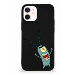 Printify Apple Iphone 12 Mini Soft Premier Kapak Plankton Tasarımlı Silikon Kılıf - Siyah
