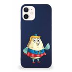 Printify Apple Iphone 12 Mini Soft Premier Kapak Puff Tasarımlı Silikon Kılıf - Lacivert