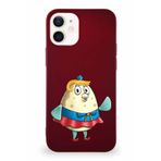 Printify Apple Iphone 12 Mini Soft Premier Kapak Puff Tasarımlı Silikon Kılıf - Mürdüm