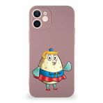 Printify Apple Iphone 12 Mini Soft Premier Kapak Puff Tasarımlı Silikon Kılıf - Pudra