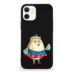 Printify Apple Iphone 12 Mini Soft Premier Kapak Puff Tasarımlı Silikon Kılıf - Siyah