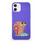 Printify Apple Iphone 12 Mini Soft Premier Kapak Salyangoz Gary Tasarımlı Silikon Kılıf - Mor