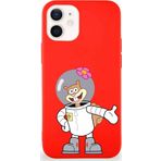 Printify Apple Iphone 12 Mini Soft Premier Kapak Sandy Tasarımlı Silikon Kılıf - Kırmızı