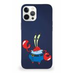 Printify Apple Iphone 12 Pro Max Soft Premier Kapak Bay Yengeç Tasarımlı Silikon Kılıf - Lacivert