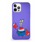 Printify Apple Iphone 12 Pro Max Soft Premier Kapak Bay Yengeç Tasarımlı Silikon Kılıf - Mor