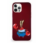 PrintiFy Apple Iphone 12 Pro Max Soft Premier Kapak Bay Yengeç Tasarımlı Silikon Kılıf - Mürdüm