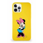 PrintiFy Apple iPhone 12 Pro Max Soft Premier Kapak Minnie Mouse-d Tasarımlı Silikon Kılıf - Sarı