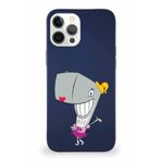Printify Apple Iphone 12 Pro Max Soft Premier Kapak Pearl Yengeç Tasarımlı Silikon Kılıf - Lacivert