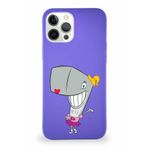 PrintiFy Apple Iphone 12 Pro Max Soft Premier Kapak Pearl Yengeç Tasarımlı Silikon Kılıf - Mor