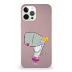 Printify Apple Iphone 12 Pro Max Soft Premier Kapak Pearl Yengeç Tasarımlı Silikon Kılıf - Pudra