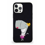 Printify Apple Iphone 12 Pro Max Soft Premier Kapak Pearl Yengeç Tasarımlı Silikon Kılıf - Siyah