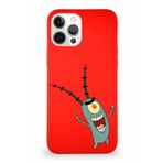 Printify Apple Iphone 12 Pro Max Soft Premier Kapak Plankton Tasarımlı Silikon Kılıf - Kırmızı