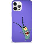 Printify Apple Iphone 12 Pro Max Soft Premier Kapak Plankton Tasarımlı Silikon Kılıf - Mor