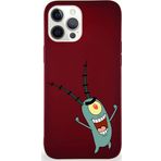 Printify Apple Iphone 12 Pro Max Soft Premier Kapak Plankton Tasarımlı Silikon Kılıf - Mürdüm