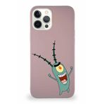 Printify Apple Iphone 12 Pro Max Soft Premier Kapak Plankton Tasarımlı Silikon Kılıf - Pudra