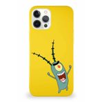 Printify Apple Iphone 12 Pro Max Soft Premier Kapak Plankton Tasarımlı Silikon Kılıf - Sarı