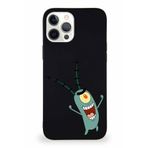 Printify Apple Iphone 12 Pro Max Soft Premier Kapak Plankton Tasarımlı Silikon Kılıf - Siyah