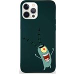 Printify Apple Iphone 12 Pro Max Soft Premier Kapak Plankton Tasarımlı Silikon Kılıf - Yeşil