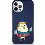Printify Apple Iphone 12 Pro Max Soft Premier Kapak Puff Tasarımlı Silikon Kılıf - Lacivert