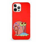 Printify Apple Iphone 12 Pro Max Soft Premier Kapak Salyangoz Gary Tasarımlı Silikon Kılıf - Kırmızı