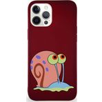Printify Apple Iphone 12 Pro Max Soft Premier Kapak Salyangoz Gary Tasarımlı Silikon Kılıf - Mürdüm