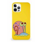 Printify Apple Iphone 12 Pro Max Soft Premier Kapak Salyangoz Gary Tasarımlı Silikon Kılıf - Sarı