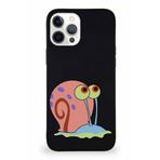Printify Apple Iphone 12 Pro Max Soft Premier Kapak Salyangoz Gary Tasarımlı Silikon Kılıf - Siyah