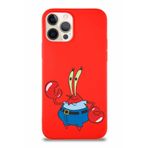 Printify Apple Iphone 12 Pro Soft Premier Kapak Bay Yengeç Tasarımlı Silikon Kılıf - Kırmızı