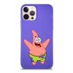 Printify Apple Iphone 12 Pro Soft Premier Kapak Patrick Yıldız Tasarımlı Silikon Kılıf - Mor